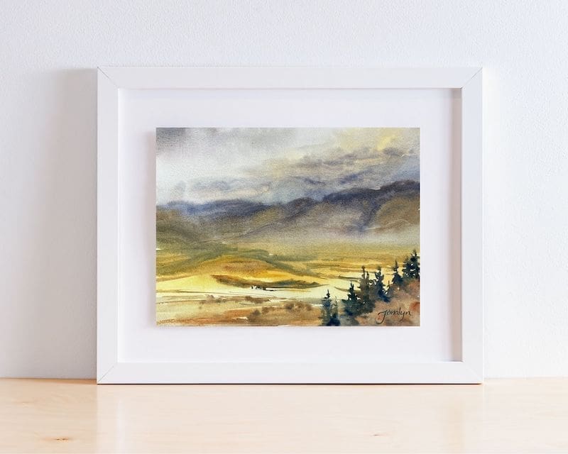 Watercolor Print “Steamboat Valley Sunset”