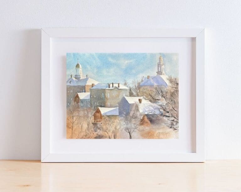 Exeter Rooftops White Frame copy