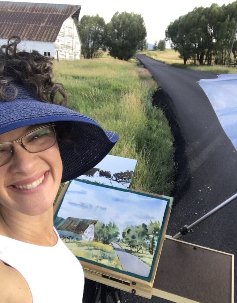 Jonalyn Fincher painting in Steamboat Springs Colorado copy