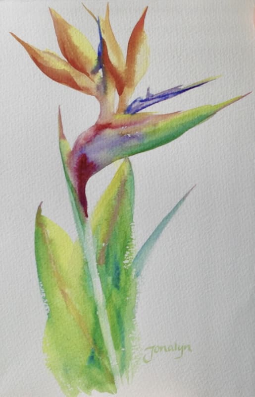 Bird of Paradise Watercolor Painting, Original Watercolor Art, Wall Art, Watercolor Flower on sale Painting, Floral Decor, Floral Painting