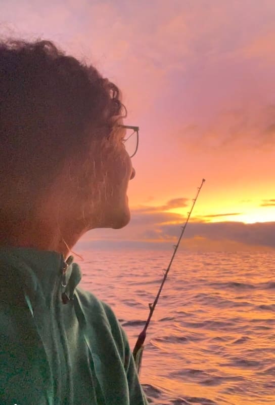 Sunset on Lady Grey in the Atlantic Ocean