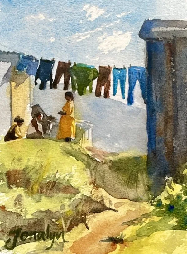 Yellow Dress x Original watercolor by Jonalyn Yellow Dress 4 x 6" Original watercolor by Jonalyn