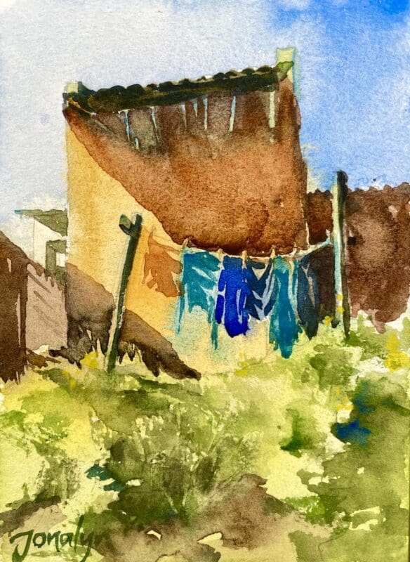 Laundry x Original watercolor by Jonalyn